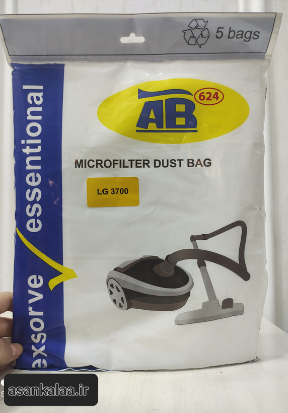 کیسه جاروبرقی مدل AB 624 بسته ۵ عددی مناسب برای LG 3700